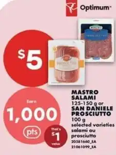 No Frills Mastro salami or san daniele prosciutto offer
