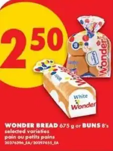 No Frills Wonder bread or buns offer