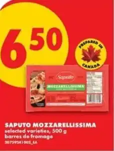 No Frills Saputo mozzarellissima offer