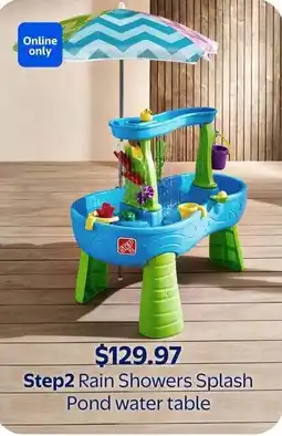 Walmart Step2 Rain Showers Splash Pond water table offer