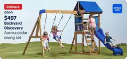 Walmart Backyard discovery aurora cedar swing set offer