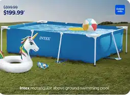 Walmart Intex rectangular above ground swimming pool offer