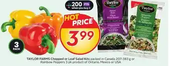 Sobeys TAYLOR FARMS Chopped or Leaf Salad Kits offer