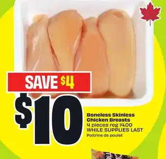 FreshCo Boneless Skinless Chicken Breasts 4 Pieces offer