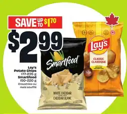 FreshCo Lay's Potato Chips 177-235 g Smartfood 150-220 g offer