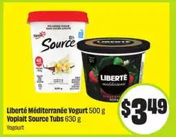 FreshCo Liberté Méditerranée Yogurt 500 g Yoplait Source Tubs 630 g Yogourt offer