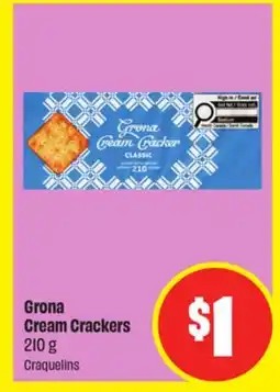 FreshCo Grona Cream Crackers 210 g Craquelins offer