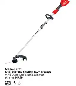Home Hardware M18 FUEL 18V Cordless Lawn Trimmer offer