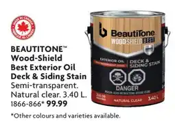 Home Hardware BEAUTITONE Wood-Shield Best Exterior Oil Deck & Siding Stain offer