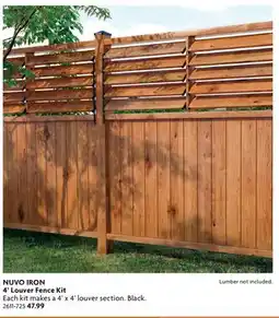 Home Hardware 4' Louver Fence Kit offer
