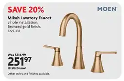 Home Hardware MOEN Mikah Lavatory Faucet offer