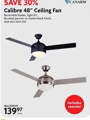 Home Hardware Calibre 48 Ceiling Fan offer