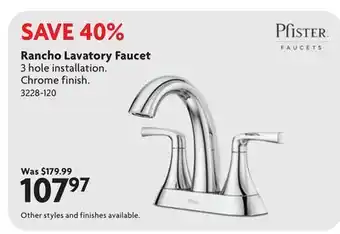 Home Hardware Rancho Lavatory Faucet offer