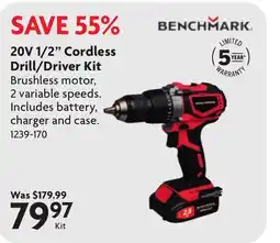 Home Hardware 20V 1/2 Cordless Drill/Driver Kit offer