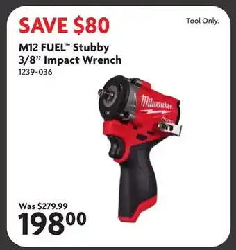 Home Hardware M12 FUEL Stubby 3/8 Impact Wrench offer