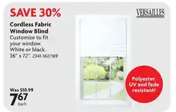 Home Hardware Cordless Fabric Window Blind offer
