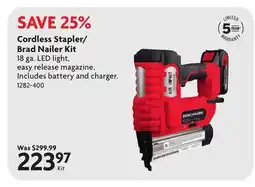 Home Hardware Cordless Stapler/ Brad Nailer Kit offer