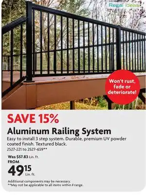 Home Hardware Aluminum Railing System offer