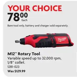 Home Hardware M12 Rotary Tool offer