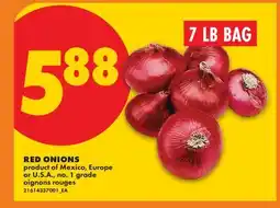 No Frills RED ONIONS, 7 LB BAG offer