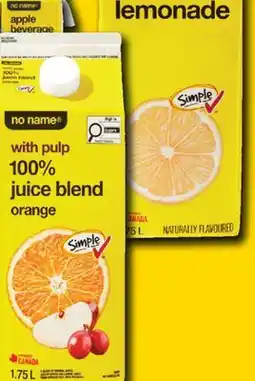 No Frills NO NAME DRINKS or JUICE offer