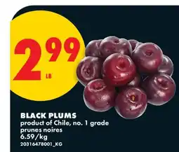 No Frills BLACK PLUMS offer