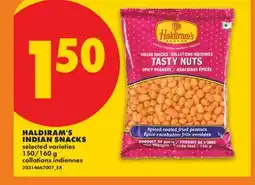 No Frills HALDIRAM'S INDIAN SNACKS, 150/160 g offer