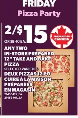 Independent Grocer 12 TAKE AND BAKE PIZZA offer