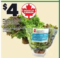 Independent Grocer PC LIVE LETTUCE, EACH offer