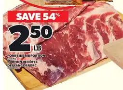Independent Grocer PORK SIDE RIB PORTION offer