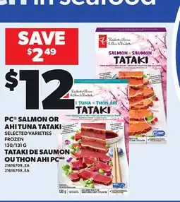 Independent Grocer PC SALMON OR AHI TUNA TATAKI, 130/131 G offer