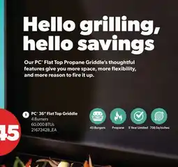 Real Canadian Superstore PC 36 FLAT TOP GRIDDLE offer