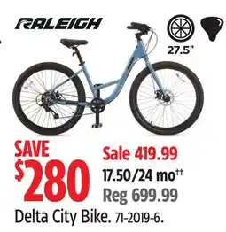 Canadian Tire Raleigh Delta City Bike offer