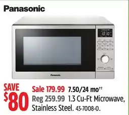 Canadian Tire 1.3 Cu-Ft Microwave, Stainless Steel offer