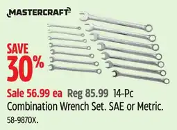 Canadian Tire 14-Pc Combination Wrench Set. SAE or Metric offer