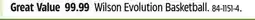 Canadian Tire Wilson Evolution Basketball offer