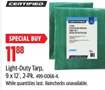 Canadian Tire Certified Light-Duty Tarp, 9 x 12´, 2-Pk offer