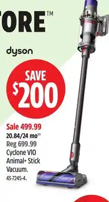 Canadian Tire Dyson Cyclone V10 Animal+ Stick Vacuum offer