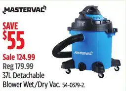 Canadian Tire Mastervac 37L Detachable Blower Wet/Dry Vac offer
