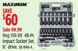 Canadian Tire MAXIMUM 48-Pc Impact Socket Set offer