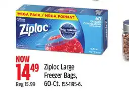 Canadian Tire Ziploc Large Freezer Bags, 60-Ct offer