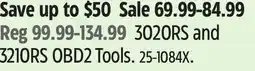 Canadian Tire 3020RS and 3210RS OBD2 Tools offer