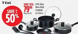Canadian Tire T-fal 9-Pc Viva Non-Stick Cookset offer