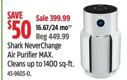 Canadian Tire Shark NeverChange Air Purifier MAX. Cleans up to 1400 sq-ft offer