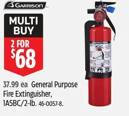 Canadian Tire Garrison General Purpose Fire Extinguisher, 1A5BC/2-lb offer