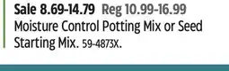 Canadian Tire Miracle-Gro Moisture Control Potting Mix or Seed Starting Mix offer