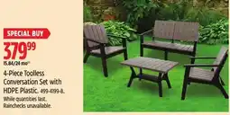 Canadian Tire Gracious Living 4-Piece Toolless Conversation Set with HDPE Plastic offer