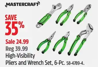 Canadian Tire High-Visibility Pliers and Wrench Set, 6-Pc offer