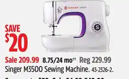 Canadian Tire Singer M3500 Sewing Machine offer