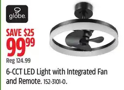 Canadian Tire 6-CCT LED Light with Integrated Fan and Remote offer
